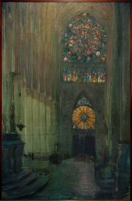 Interno della Cattedrale di Reims - Rouen, Musée Des Beaux, Arts